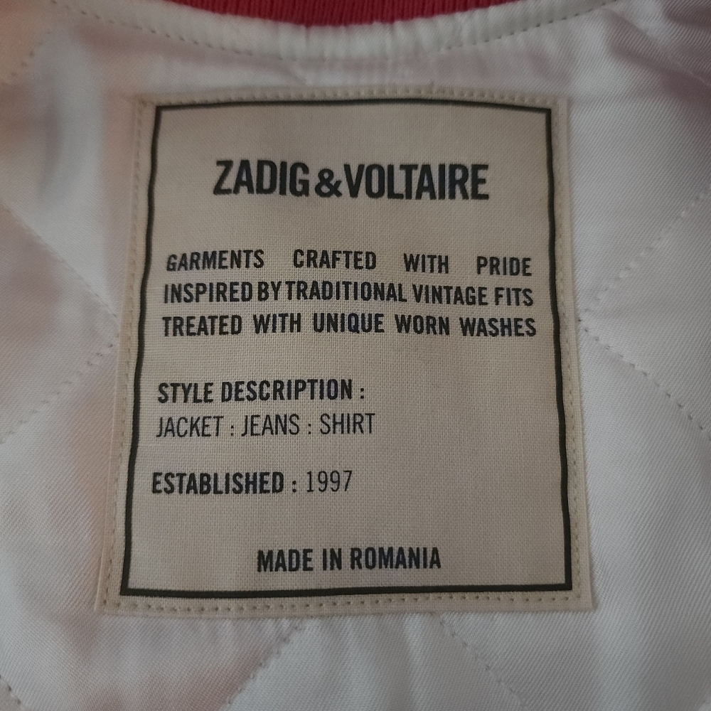 Zadig & Voltaire Ben Pink Fushia Bomber Jacket - Picture 6 of 10